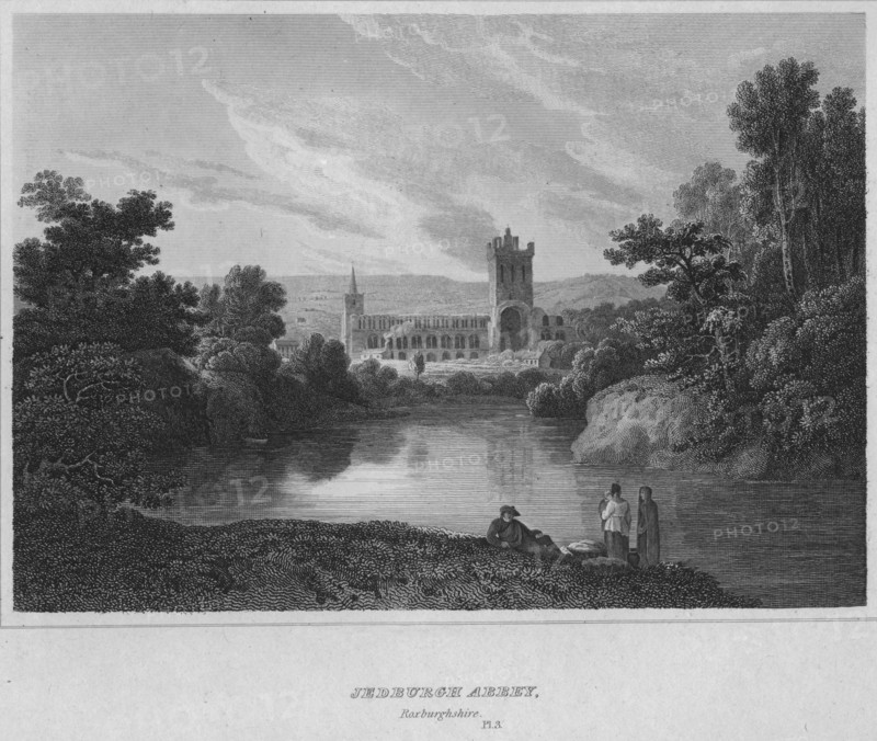 'Jedburgh Abbey, Roxburghshire', 1814. Artist: John Greig.