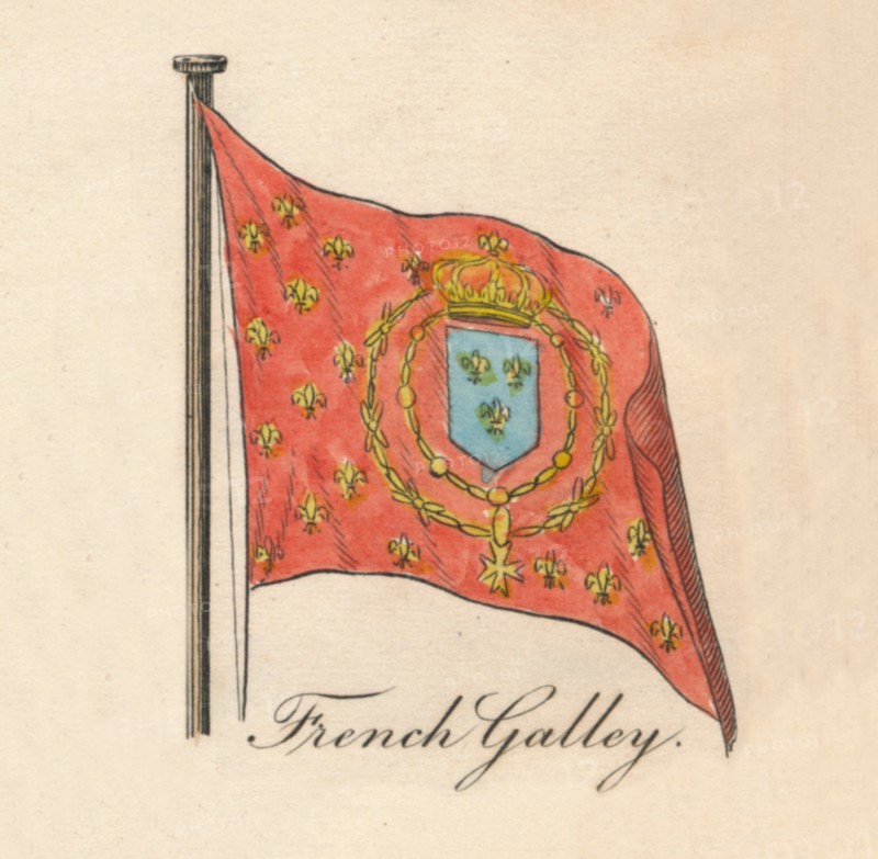 'French Galley', 1838. Artist: Unknown.