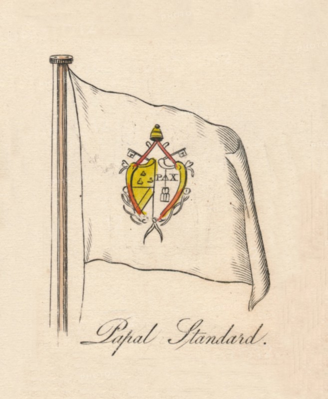 'Papal Standard', 1838. Artist: Unknown.