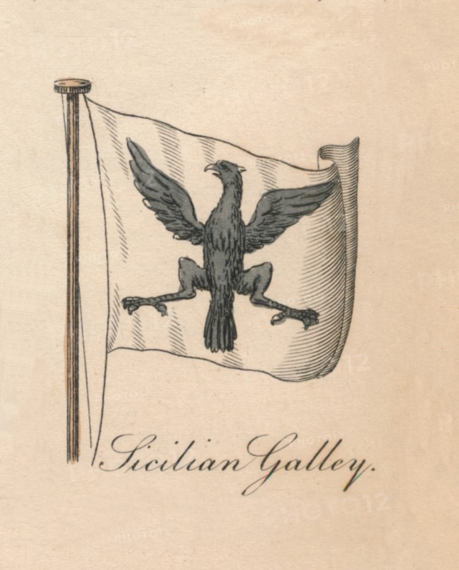 'Sicilian Galley', 1838. Artist: Unknown.