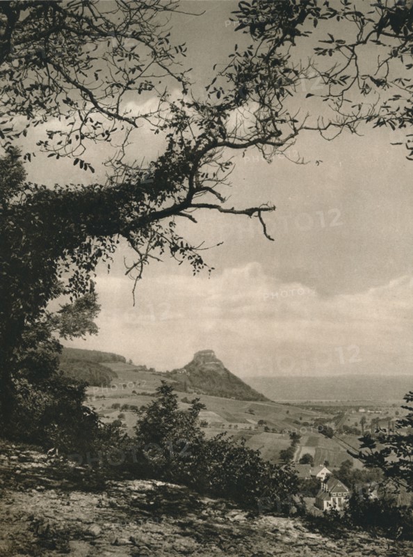 'View of the Hohenkrahen from the slopes of the Hotentwiel', 1931. Artist: Kurt Hielscher.
