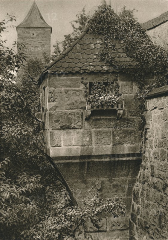 'Rothenburg o. d. T. - Bow-window in the town-wall', 1931. Artist: Kurt Hielscher.
