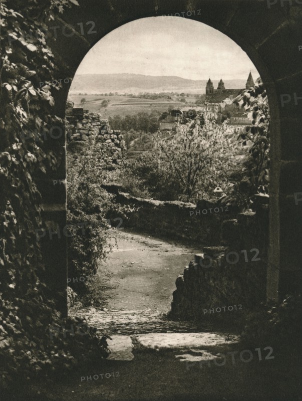 'Schwabisch-Hall. View from the Limburg towards the Komburg', 1931. Artist: Kurt Hielscher.