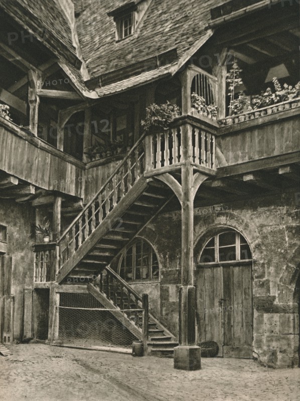 'Bamberg - Corner in the courtyard of the Old Residence', 1931. Artist: Kurt Hielscher.