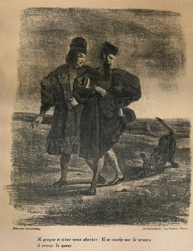 'Faust, Wagner and Barbet', 1828 (1947). Artist: Eugene Delacroix.