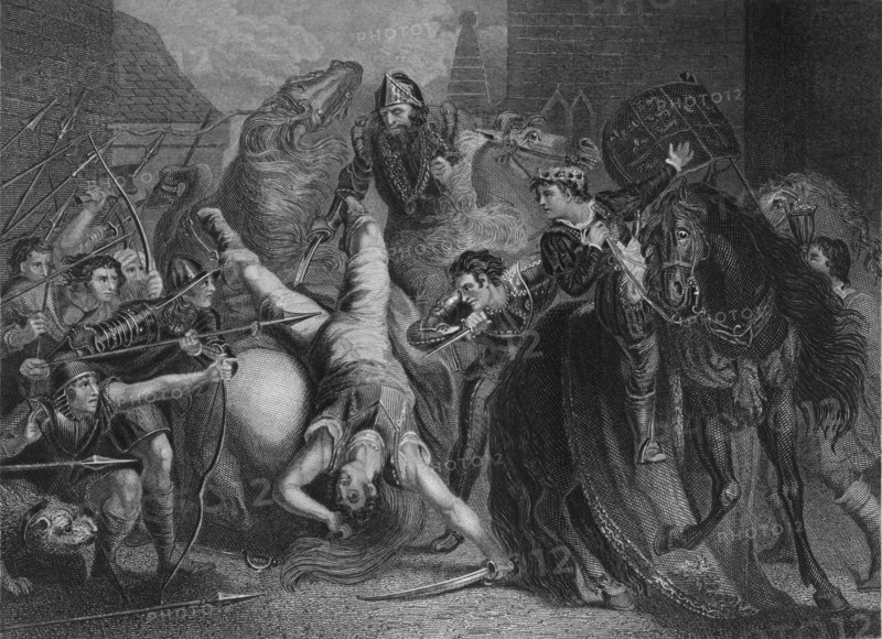 'The Death of Wat Tyler', 1859. Artist: John Rogers.