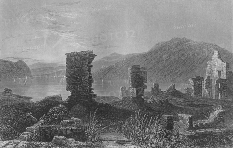 'View of the Ruins of Fort Ticonderoga', 1859. Artist: Thomas Abiel Prior.