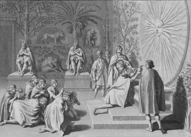 'L'Yncas consacre son Vaze au Soleil', c1723.