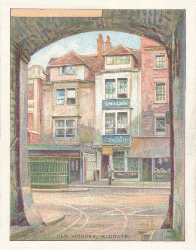 'Old Houses, Aldgate', 1929. Artist: Unknown.