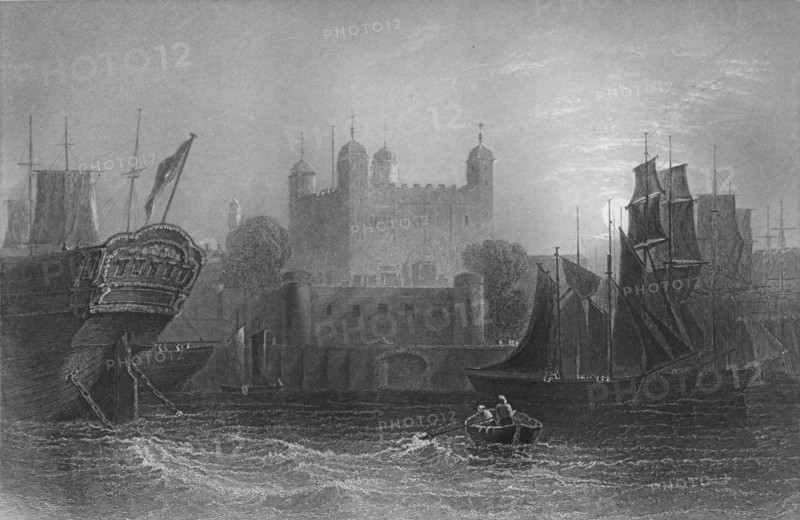 'The Tower of London', 1859. Artist: James Tibbitts Willmore.