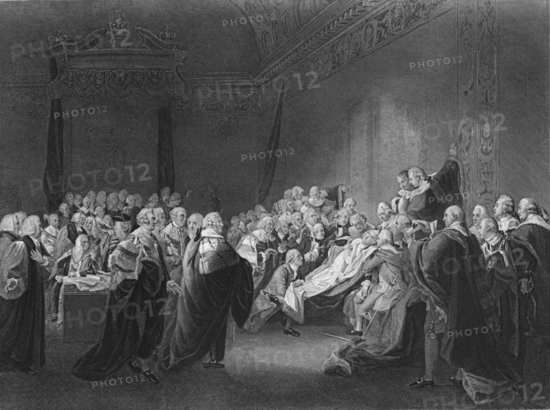'Death of Chatham', 1859. Artist: Francis Nicholson.