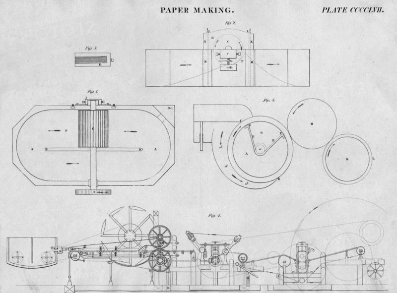 'Paper Making', c1813. Artist: John Moffat.