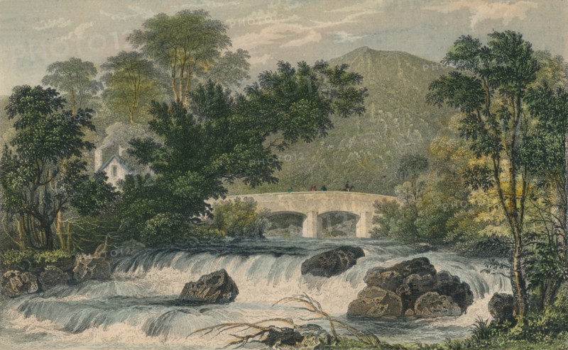 'Shaugh Bridge, Bickleigh Vale, Devonshire', 1829.  Artist: MJ Starling.
