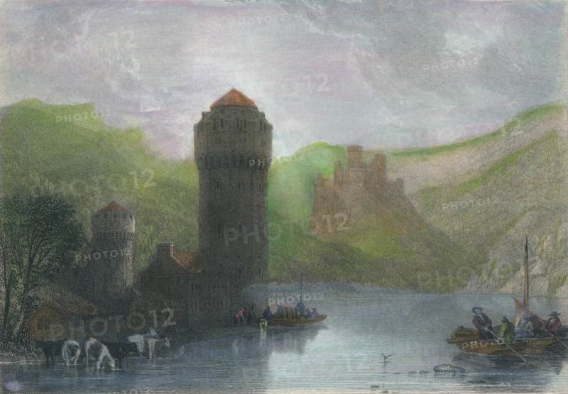 'Tower of Niederlahnstein', 19th cenrury. Artist: Edward Goodall.