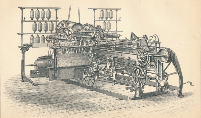 Self-Acting Mule. Sharp & Roberts Principle, by P. MacGregor, Manchester', 1874. Artist: GB Smith.