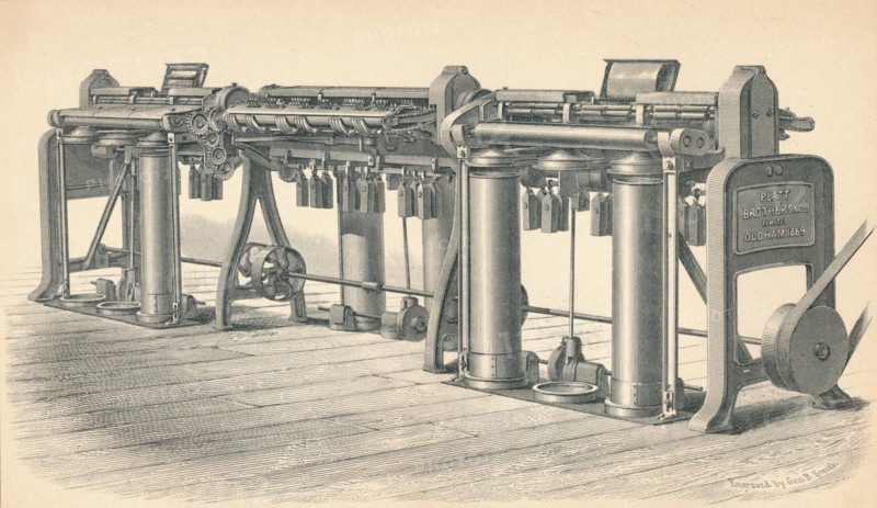 Drawing Frame, by Platt, Brothers & Co. Oldham', 1874. Artist: GB Smith.
