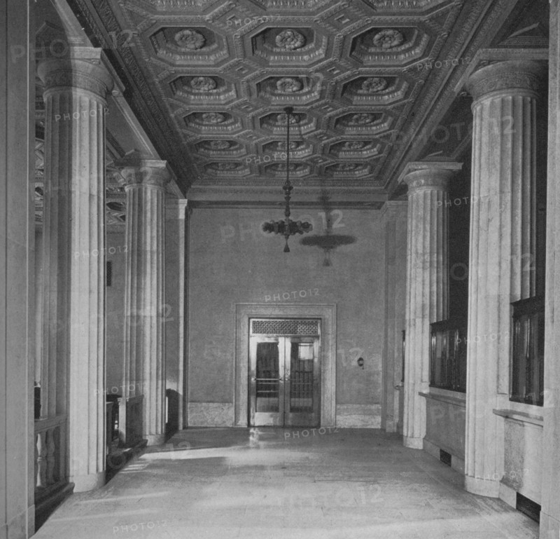 Smaller public space opposite the entrance - National City Bank, New York, 1922. Artist: Unknown.