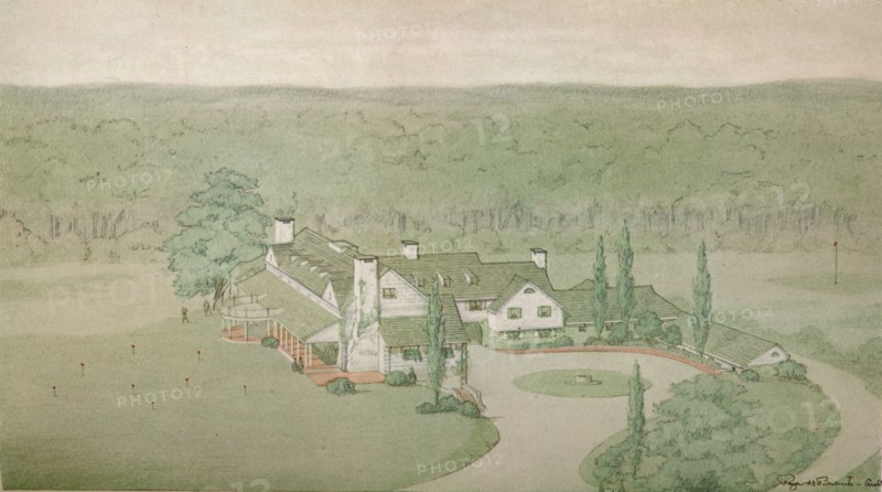Preliminary study for the Oakland Golf Club, Bayside, New York, 1925. Artist: Unknown.