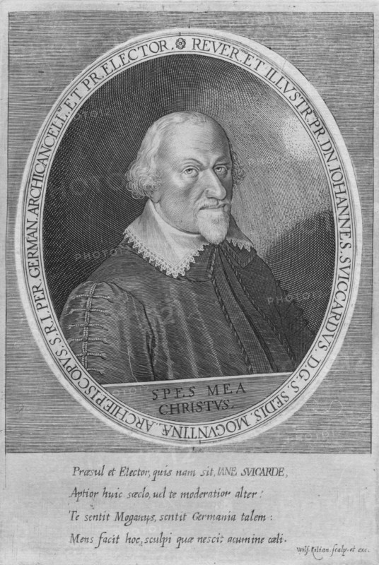 Johann Schweikhard von Kronberg (1553-1626), Archbishop-Elector of Mainz from 1604 to 1626, c1626. Artist: Wolfgang Kilian.