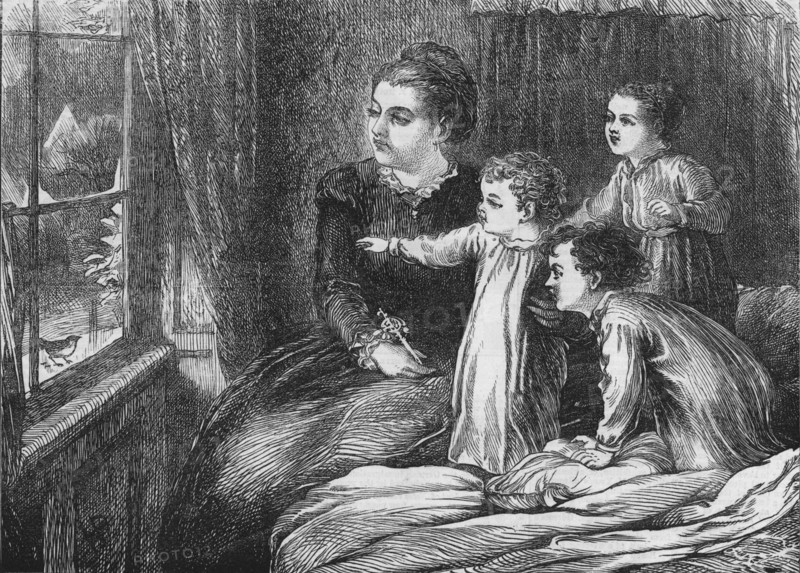 A Christmas Visitor, 1870. Artist: Horace William Petherick.