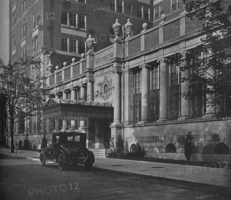 Detail of entrance, Wade Park Manor Hotel, Cleveland, Ohio, 1923. Artist: Unknown.