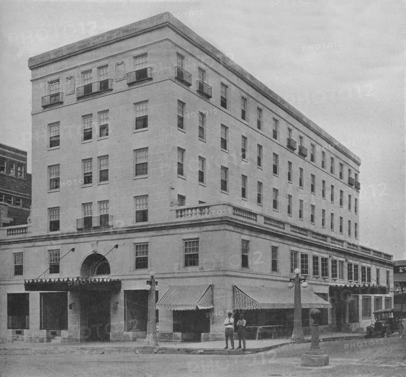 General exterior view, Greystone Hotel, Bedford, Indiana, 1923. Artist: Unknown.