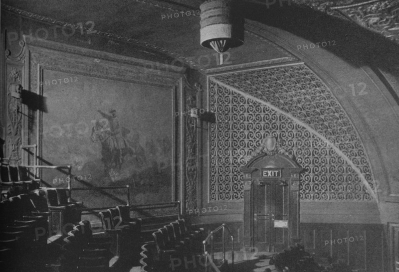 Detail, wall decorations in the gallery, Roosevelt Theatre, Chicago, Illinois, 1925. Artist: Unknown.