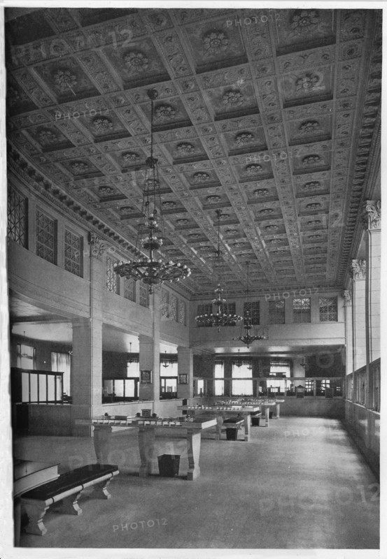Main Banking Room, Security Bank of Chicago, Illinois, 1926. Artist: Unknown.