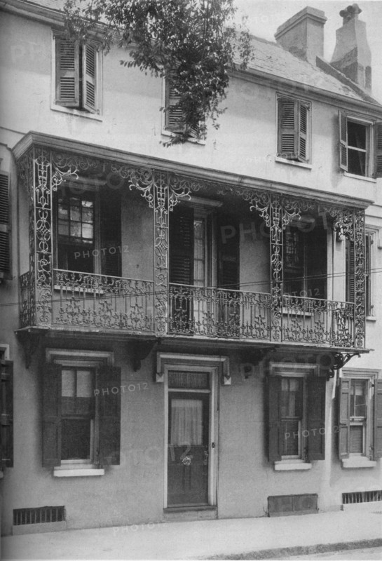 A second storey veranda: wrought iron, Rococo design, 1926. Artist: Unknown.