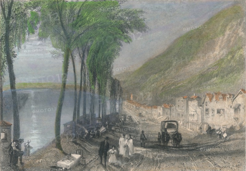 'View on the Seine, between Mantes and Vernon', 1837. Artist: Edward Paxman Brandard.