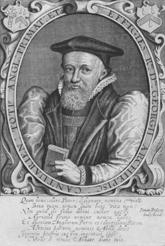 'Effigies R.Mi D.Ni Georgii Archiepisc: Cantuarien: Toti Angl: Primat: Etc', 1616. Artist: Simon de Passe.