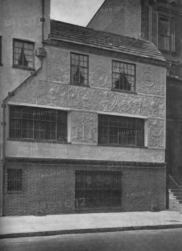 Detail of parge work, office and residence of Frederick Sterner, New York, 1922. Artist: Unknown.