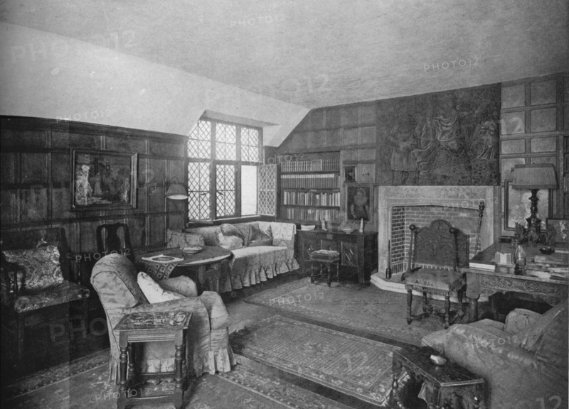Living room, office and residence of Frederick Sterner, New York, 1922. Artist: Unknown.