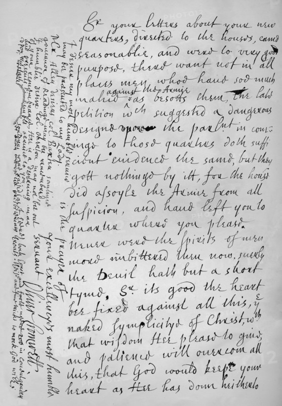 Letter from Oliver Cromwell, 17th Century (1899).  Artist: Oliver Cromwell.