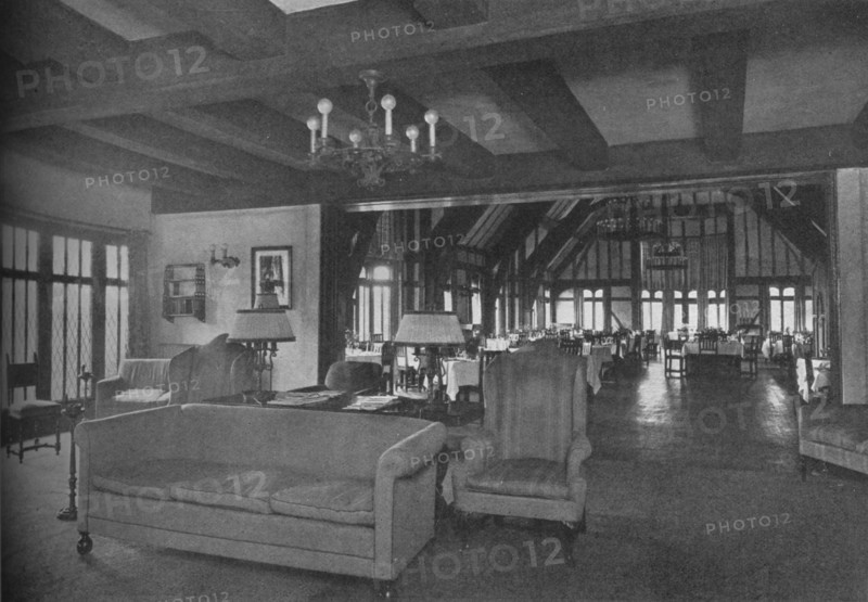 View of the dining room from the lounge, Glen View Club, Glenview, Illinois, 1925. Artist: Unknown.