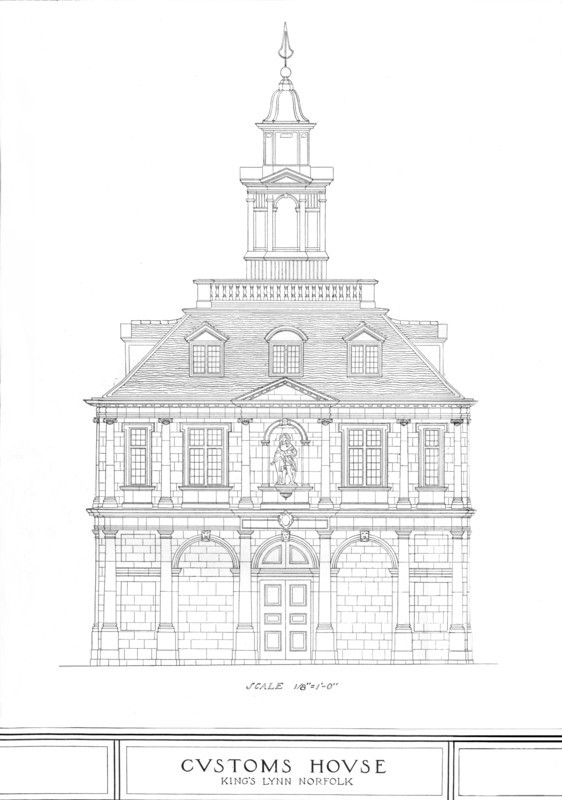 Custom House, King's Lynn, Norfolk, 1925. Artist: Unknown.