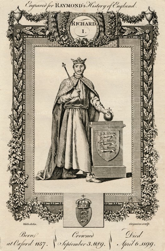 'Richard I', (1157-1199), c1787.  Artist: Unknown.
