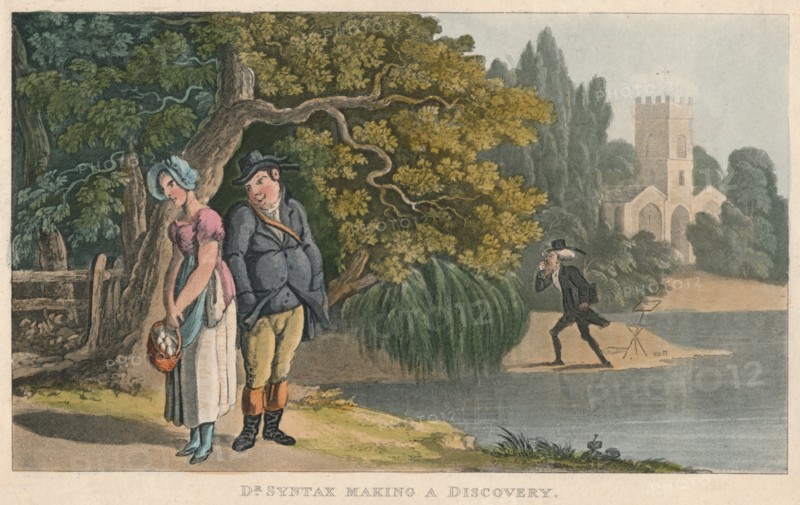 'Dr Syntax Making a Discovery', 1820. Artist: Thomas Rowlandson.