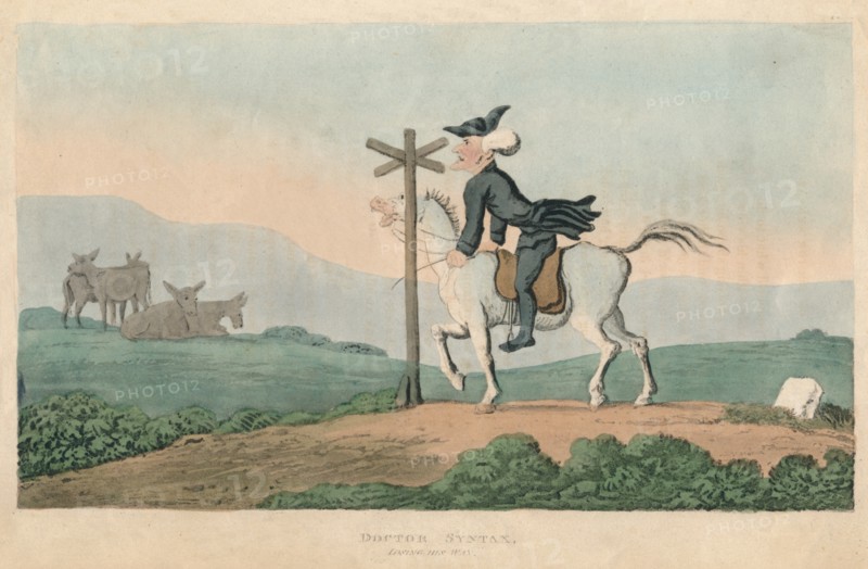 'Doctor Syntax, Losing His Way', 1820. Artist: Thomas Rowlandson.