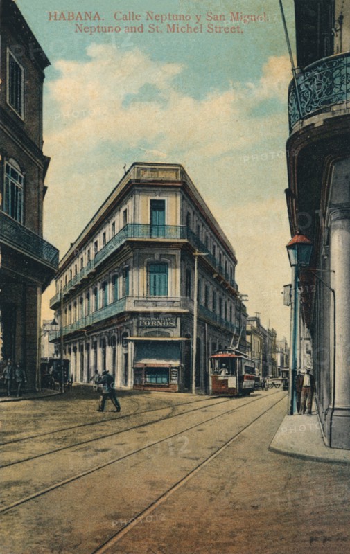 'Habana. Calle Neptuno y San Miguel. Neptuno and St. Michel Street', 1916. Artist: Unknown.