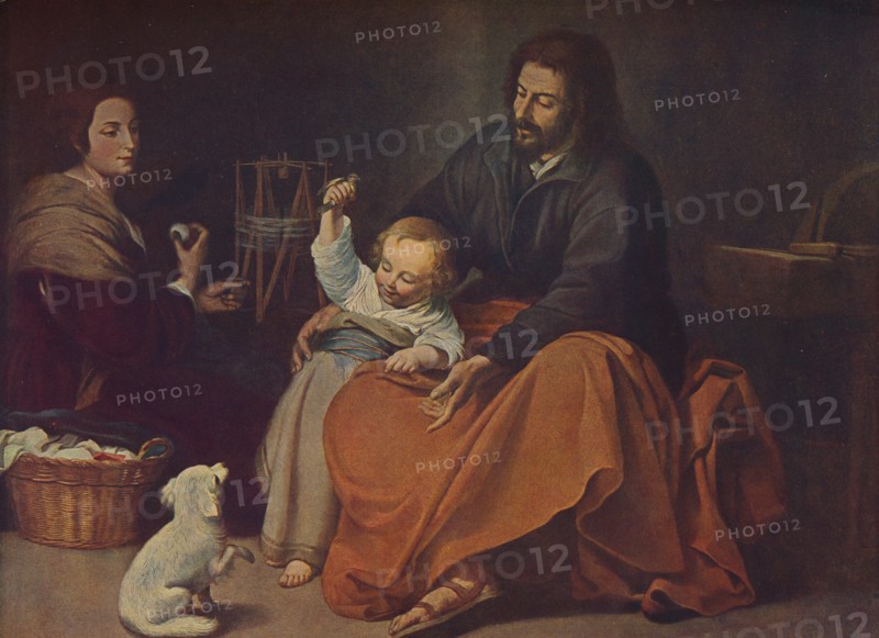 'La Sagrada Familia (The Holy Family with a Little Bird)', c1650, (c1934). Artist: Bartolomé Esteban Murillo.
