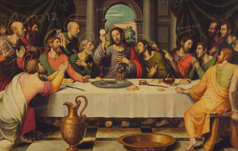 'La Sagrada Cena', (The Last Supper), 1562, (c1934). Creator: Juan De Juanes.