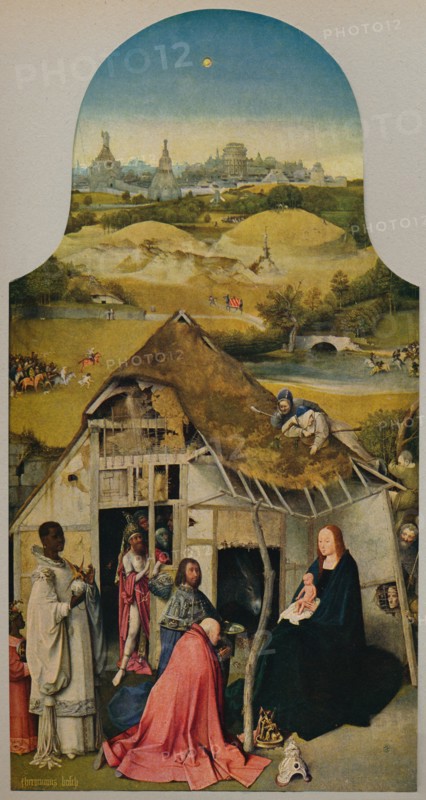 'La Adoracion de Los Reyes', (Adoration of the Magi), 1485-1500, (c1934). Artist: Hieronymus Bosch.