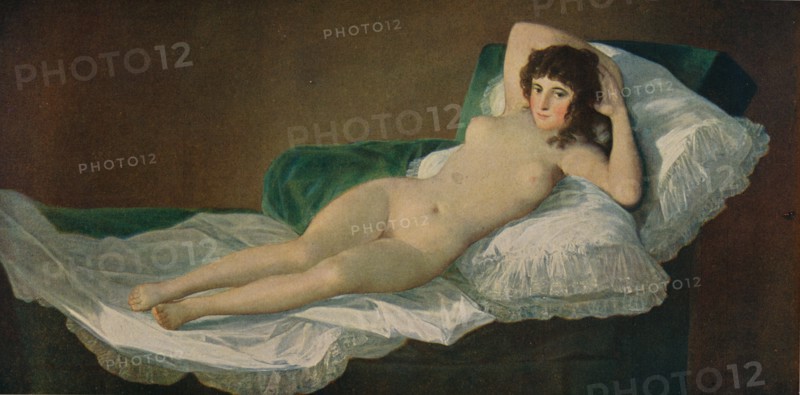 'La Maja Desnuda', (The Naked Maja), c.1797-1800, (c1934). Artist: Francisco Goya.
