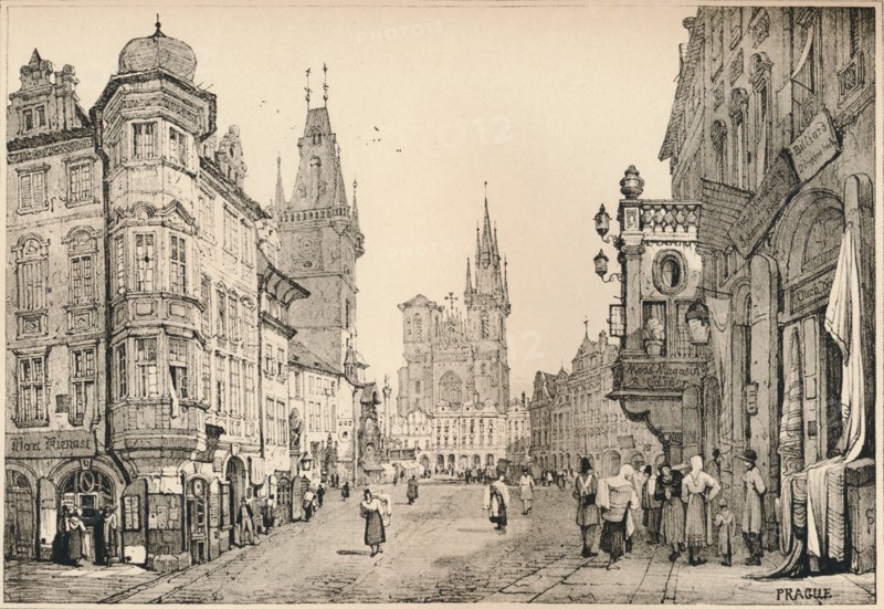'Prague', c1820 (1915). Artist: Samuel Prout.