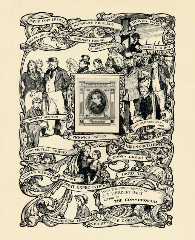 'Dickens Centenary Stamp', 1912. Artist: Stephen Reid.