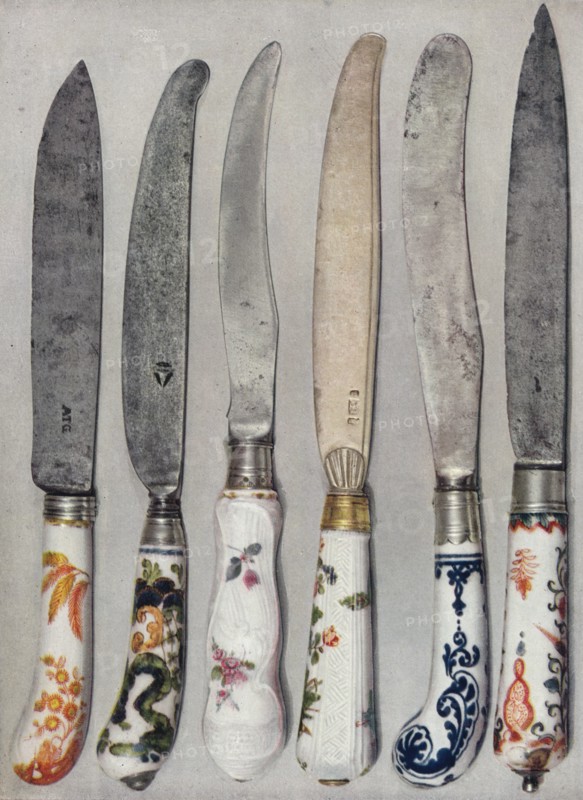 'Porcelain Knife Handles', 1912. Artist: Unknown.