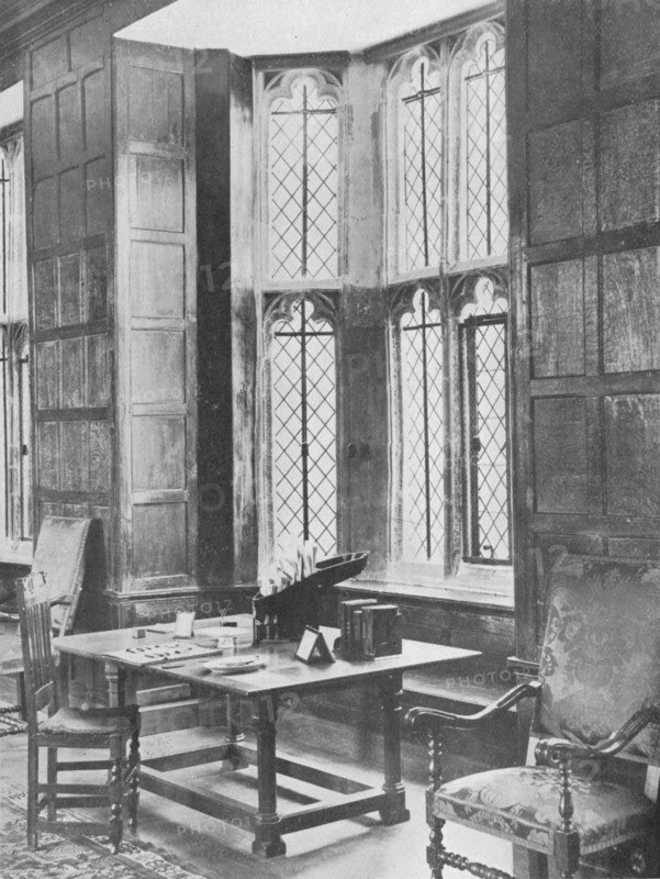 'Bay on Long Gallery, Showing Terra-Cotta Work and Old Panelling', 1910. Artist: Unknown.