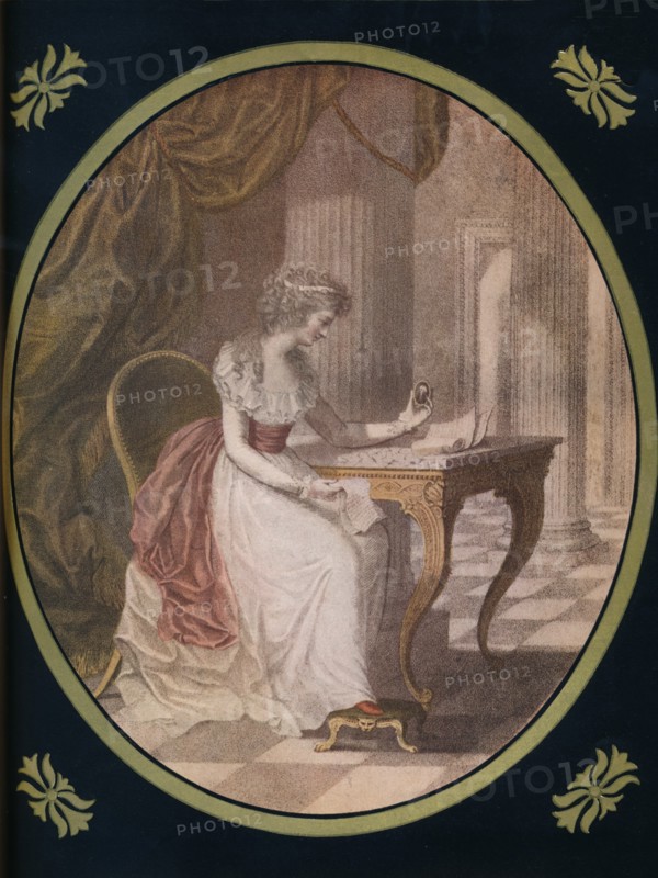 'Caroline of Litchfield, meditating on Waldstein's Picture', c1780s, (1910). Artist: Unknown.
