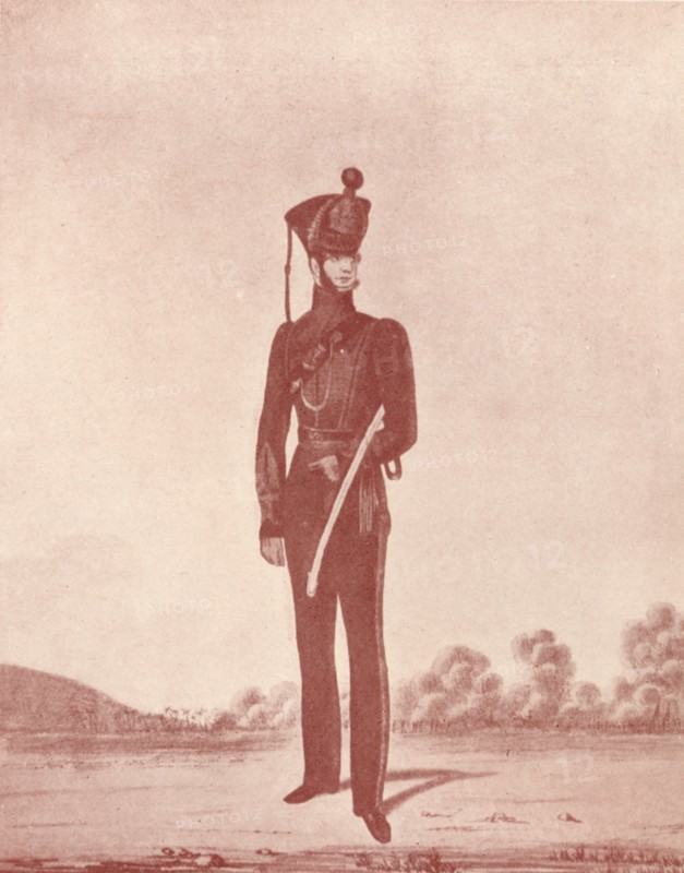 'Officers of the Madras Army (Rifles)', c1837-1843, (1909). Artist: William Hunsley.